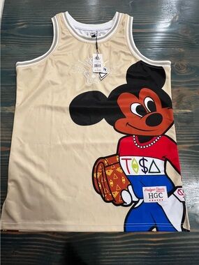 Tisa Mickey & Minney Men’s Headgear Classics Embroidered Basketball Jersey